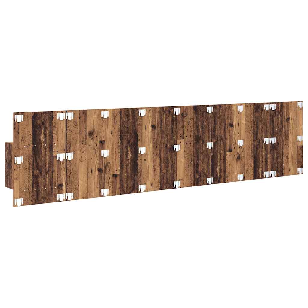 Kopfteil mit Schrank mit Schubladen 3 pcs Altholz Holzwerkstoff