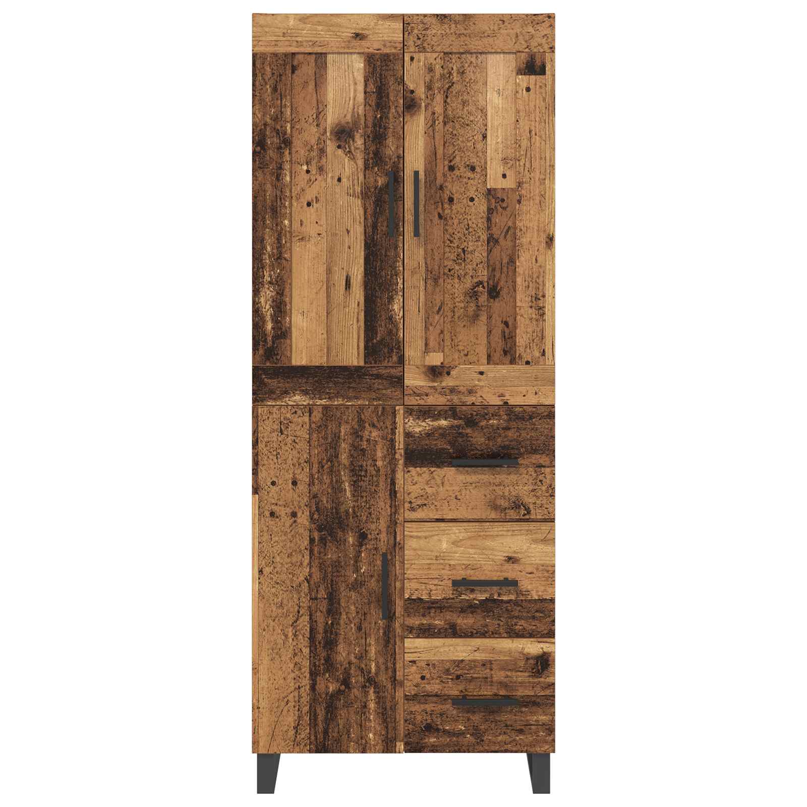 Highboard Altholz 69,5 x 34 x 180 cm Holzwerkstoff