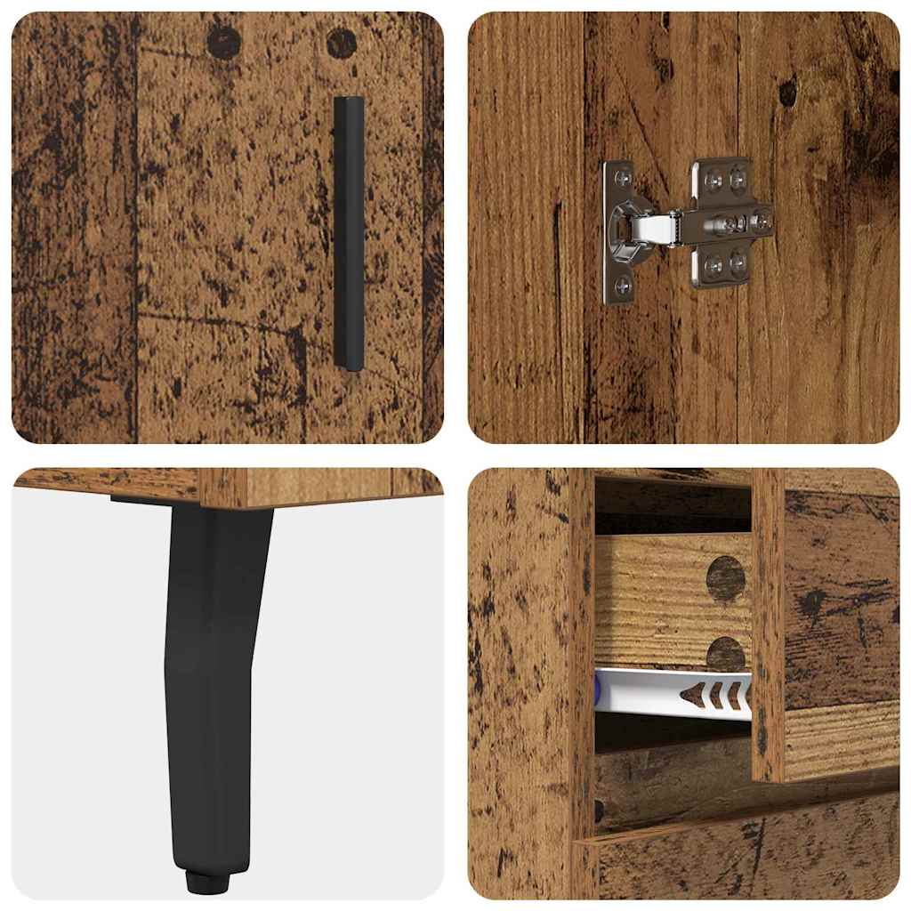 Highboard mit Schubladen 2 pcs Altholz Holzwerkstoff