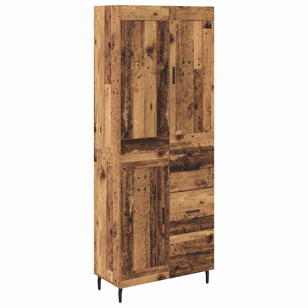 Highboard mit Schubladen 2 pcs Altholz Holzwerkstoff