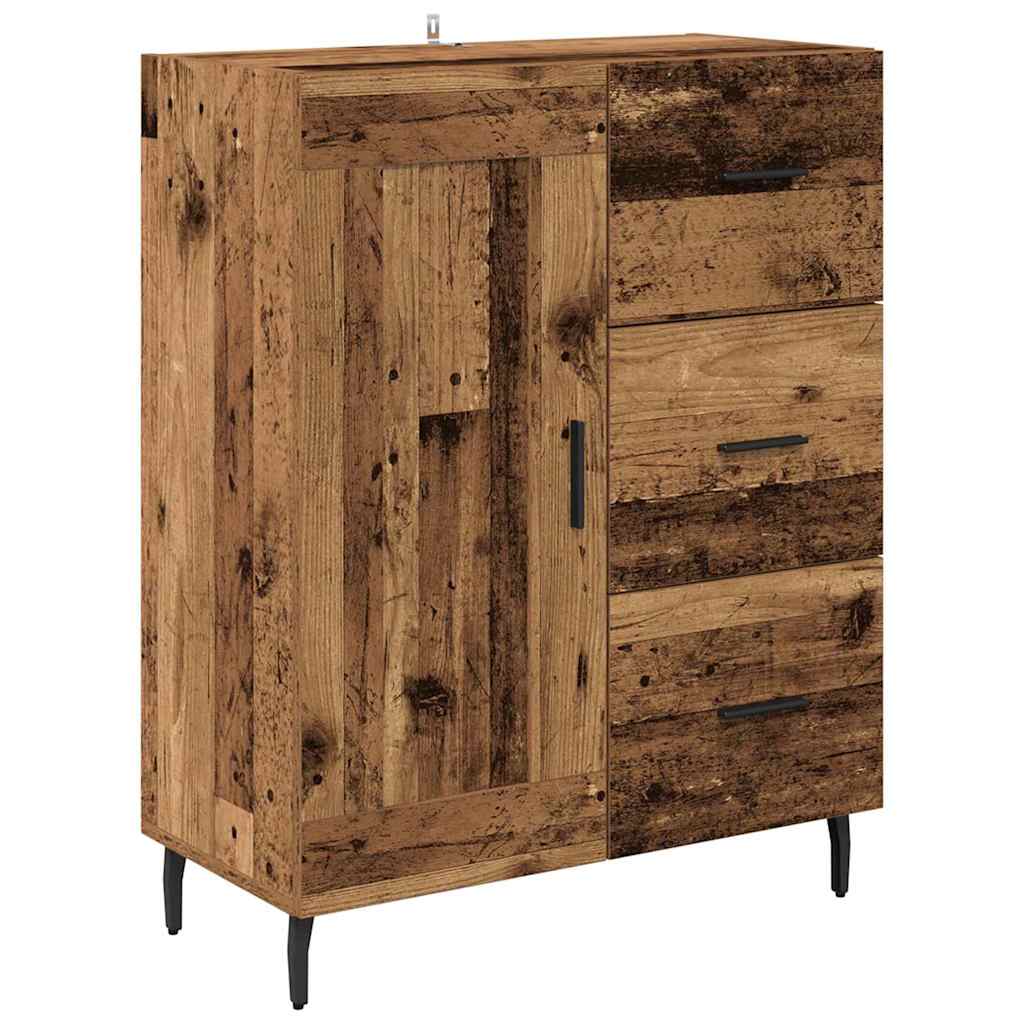 Highboard mit Schubladen 2 pcs Altholz Holzwerkstoff