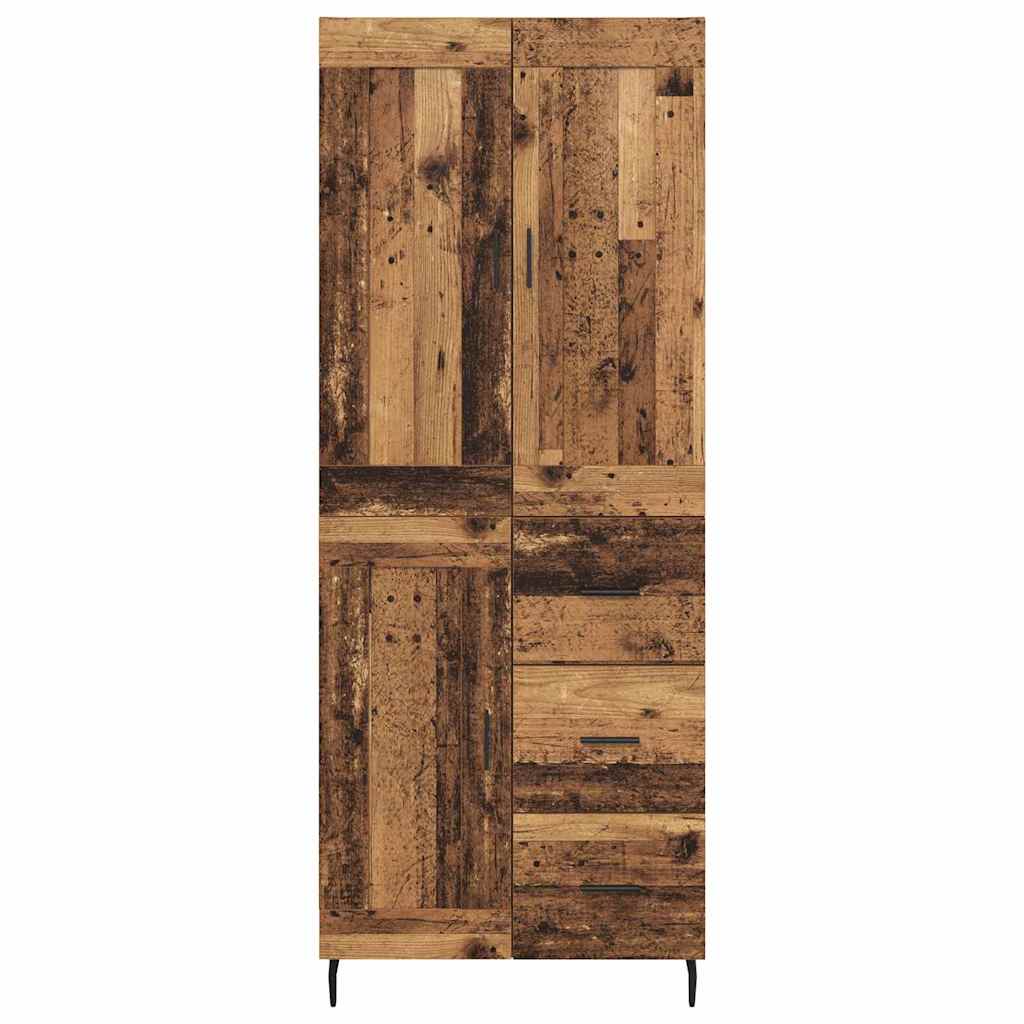Highboard mit Schubladen 2 pcs Altholz Holzwerkstoff