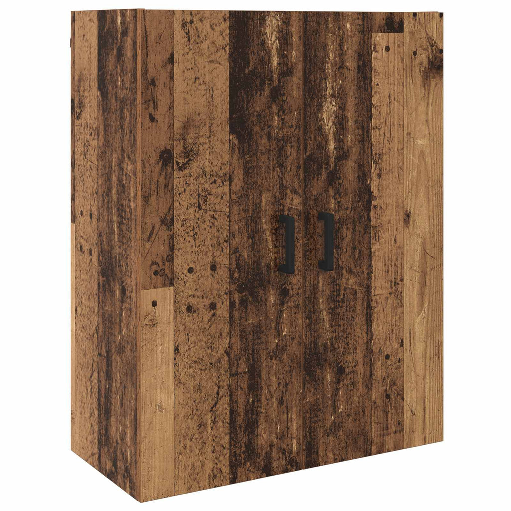 Highboard Wandmontiert Altholz 69,5 x 34 x 180 cm Holzwerkstoff