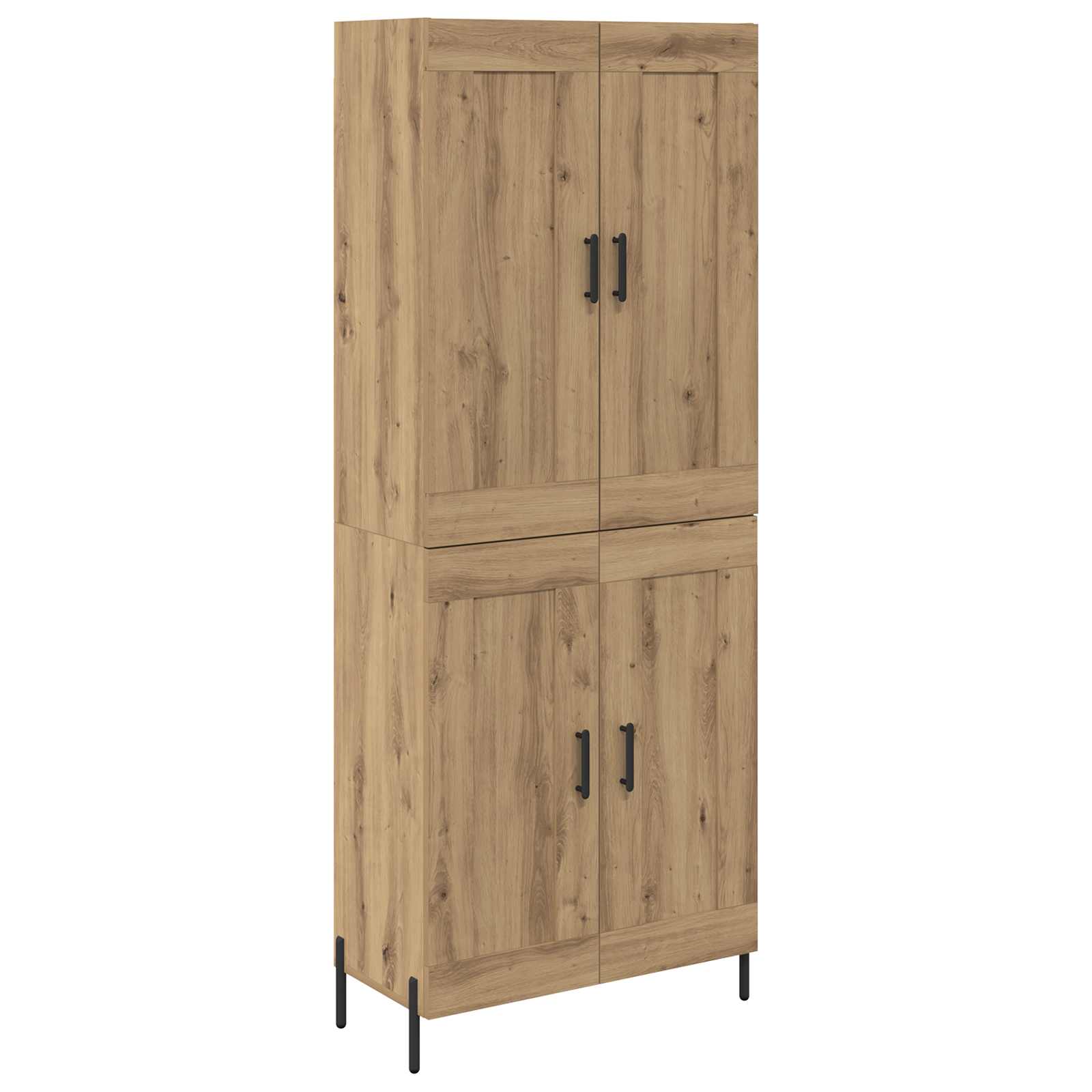 Highboard 2 pcs Artisan-Eiche Holzwerkstoff