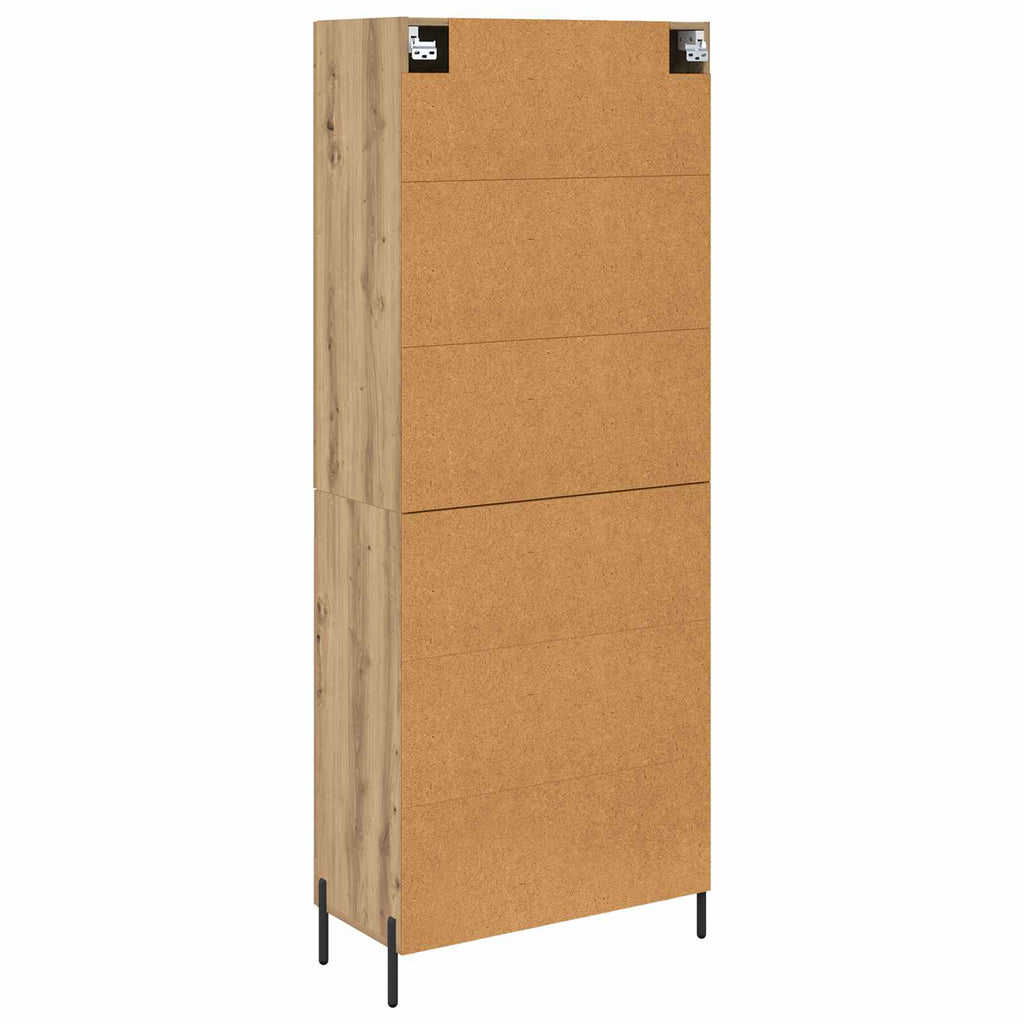 Highboard 2 pcs Artisan-Eiche Holzwerkstoff