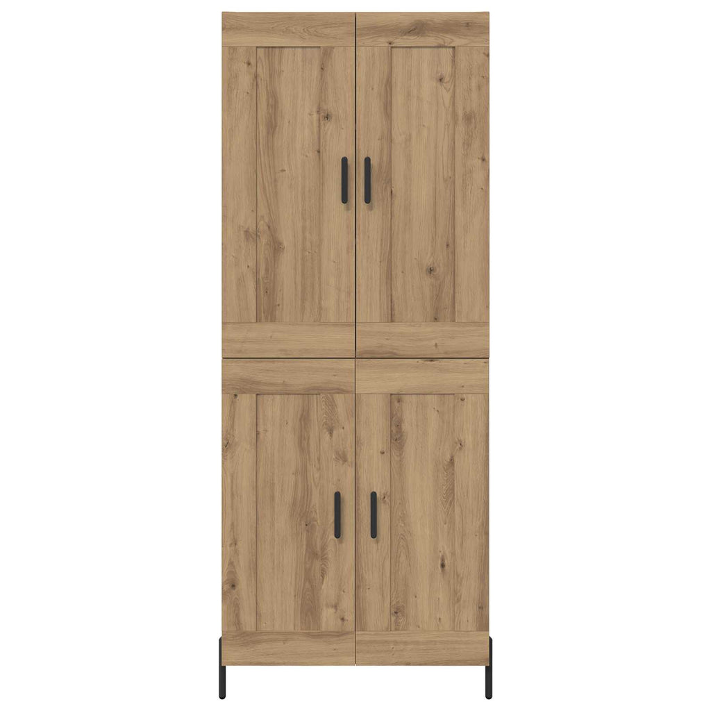 Highboard 2 pcs Artisan-Eiche Holzwerkstoff