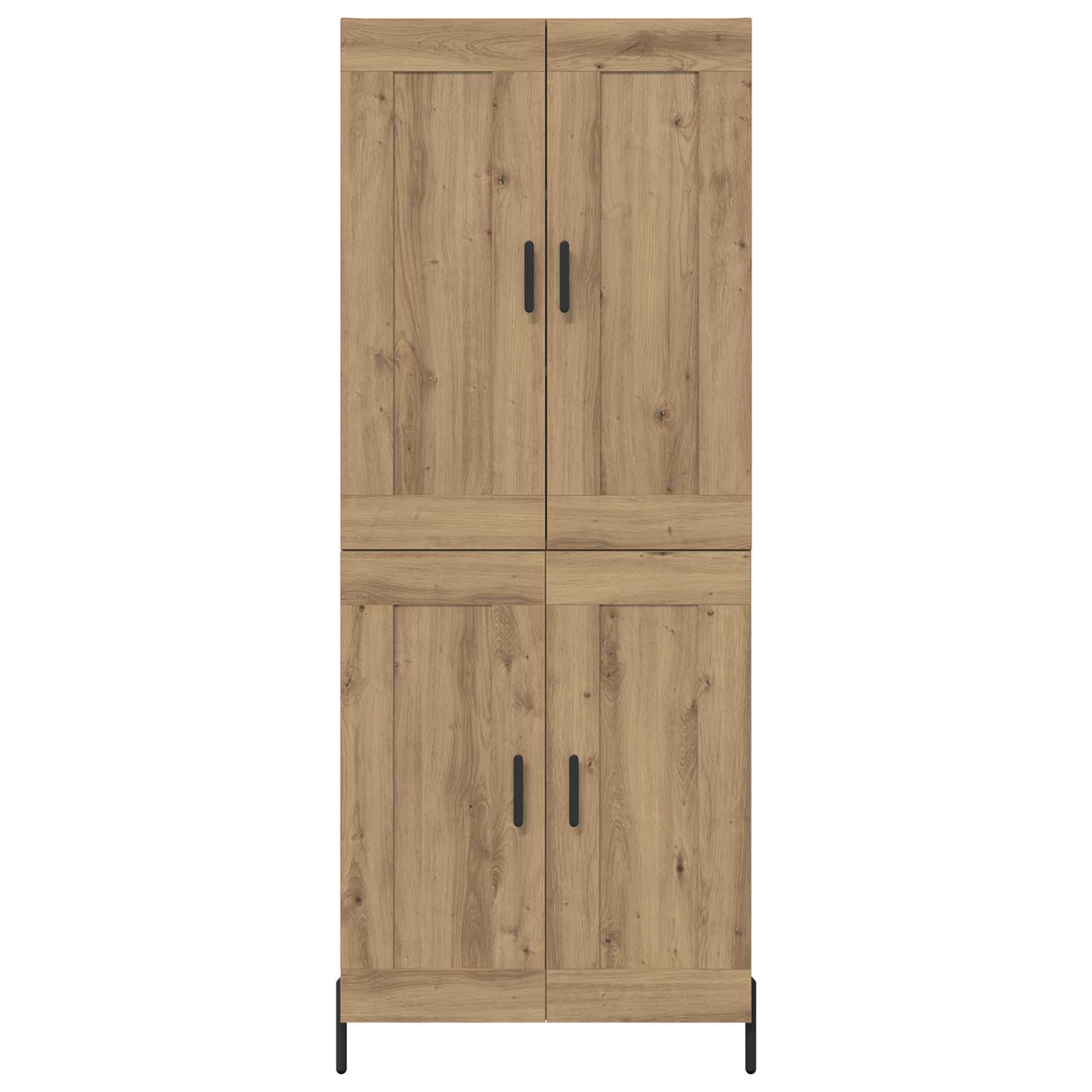 Highboard 2 pcs Artisan-Eiche Holzwerkstoff