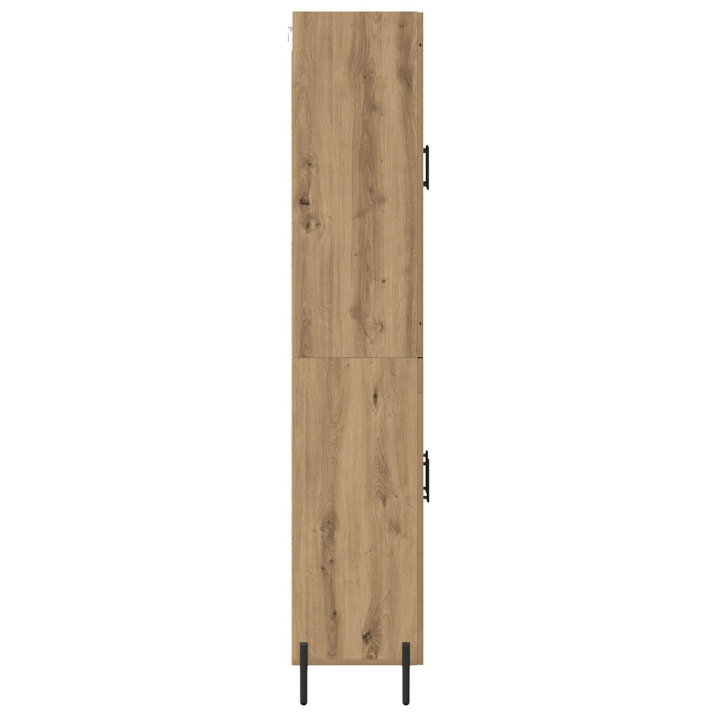 Highboard 2 pcs Artisan-Eiche Holzwerkstoff