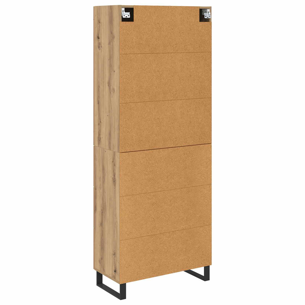 Highboard Artisan-Eiche 69,5 x 34 x 180 cm Holzwerkstoff