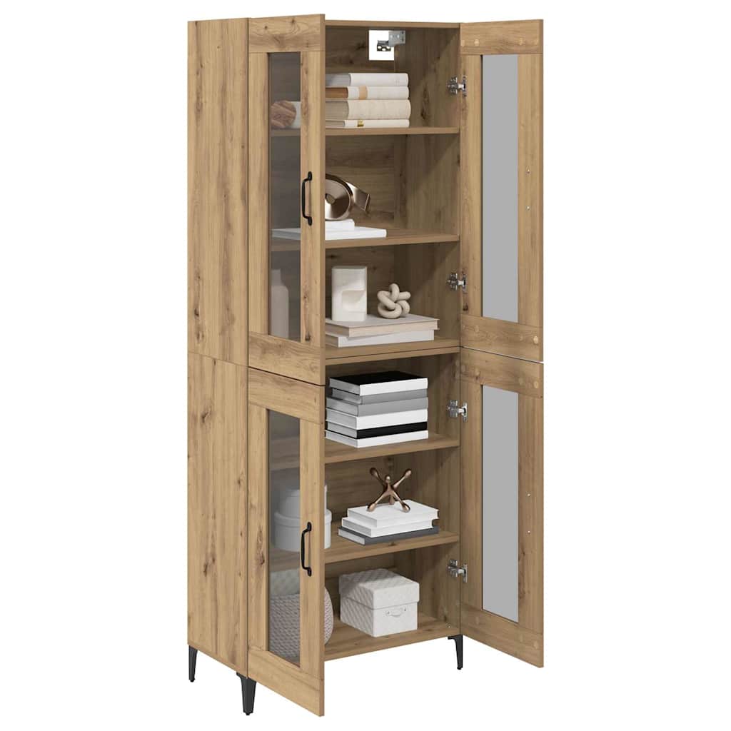 Highboard Artisan-Eiche 69,5 x 34 x 180 cm Holzwerkstoff