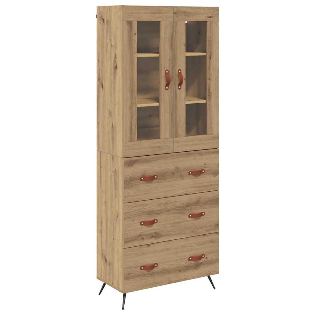 Highboard-Schrank mit Regal 2 pcs Artisan-Eiche Holzwerkstoff