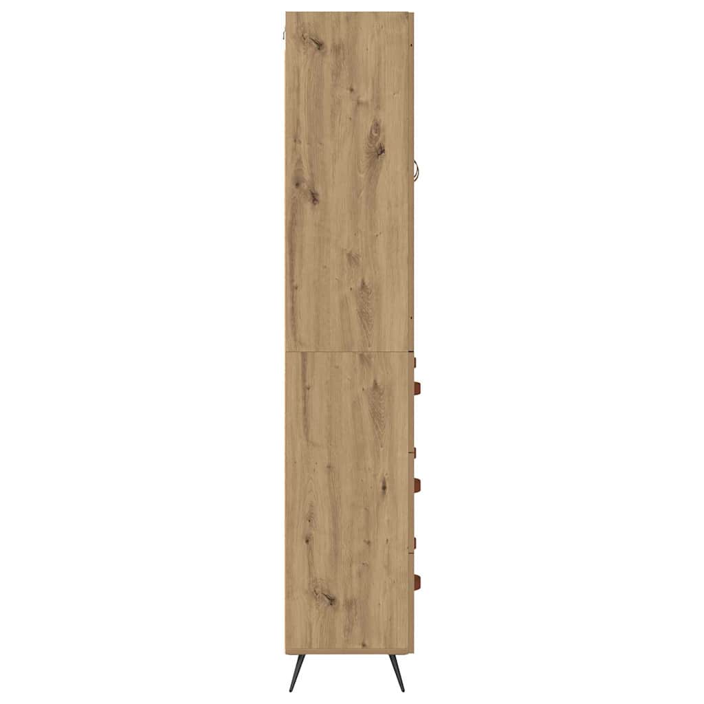 Highboard-Schrank mit Regal 2 pcs Artisan-Eiche Holzwerkstoff