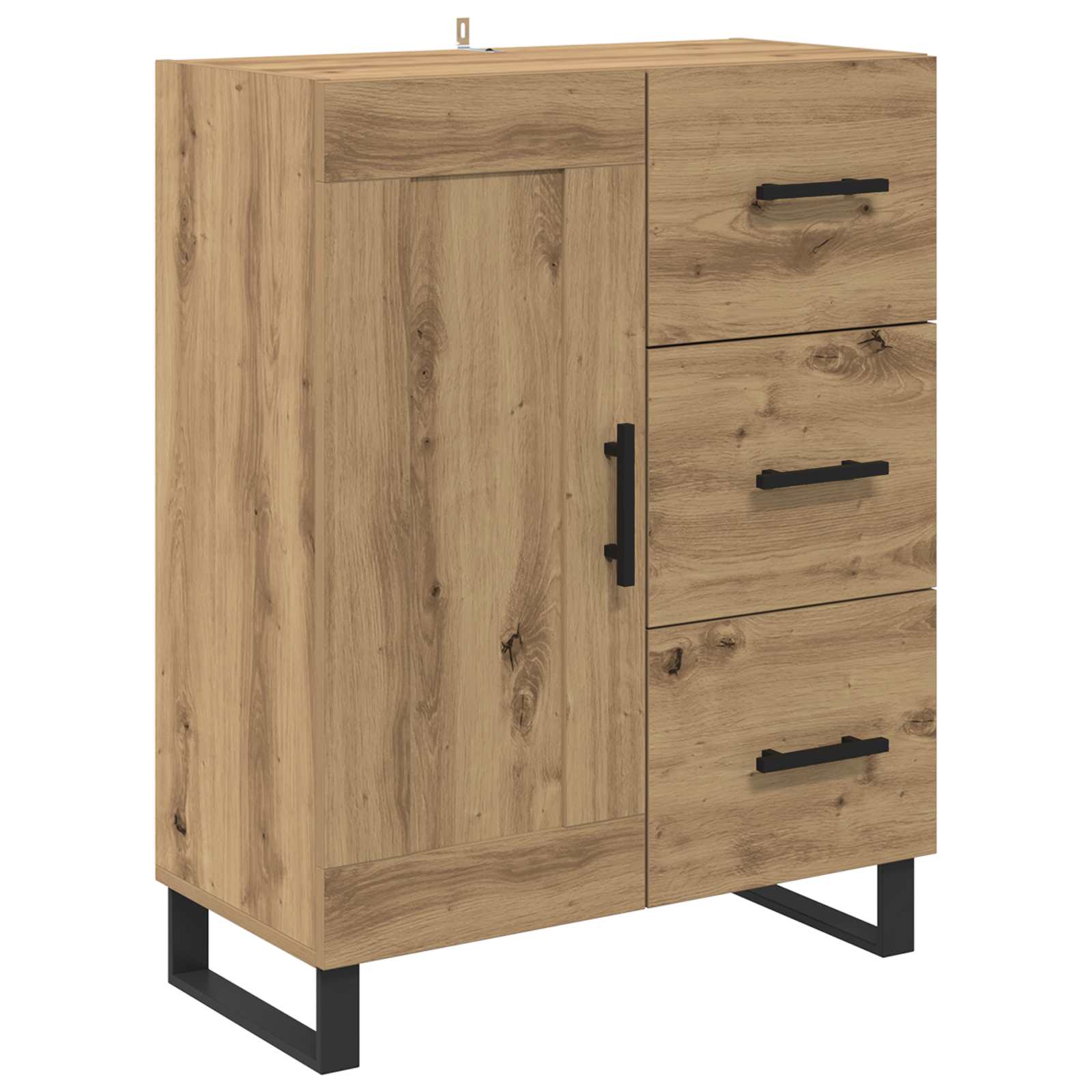 Highboard mit Schubladen 2 pcs Artisan-Eiche Holzwerkstoff