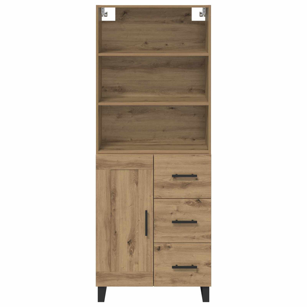 Highboard mit Schubladen 2 pcs Artisan-Eiche Holzwerkstoff