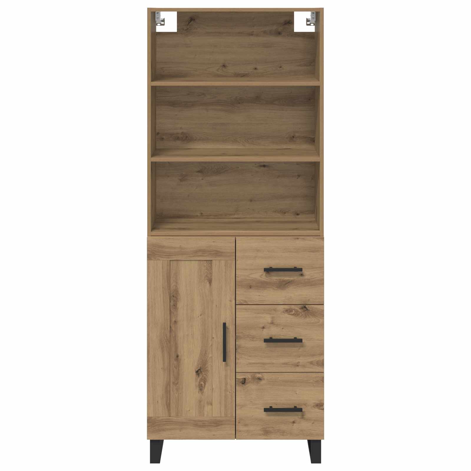 Highboard mit Schubladen 2 pcs Artisan-Eiche Holzwerkstoff