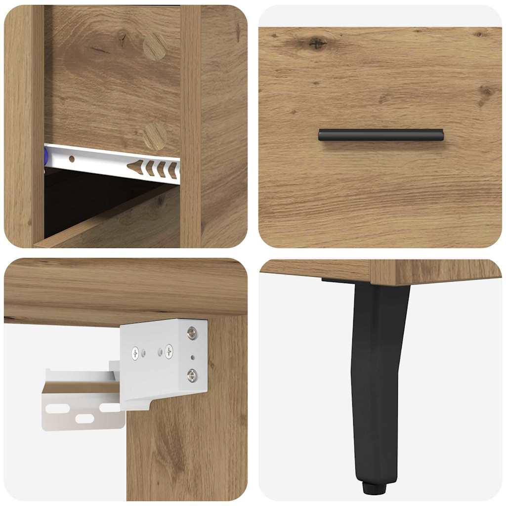 Highboard mit Schubladen 2 pcs Artisan-Eiche Holzwerkstoff