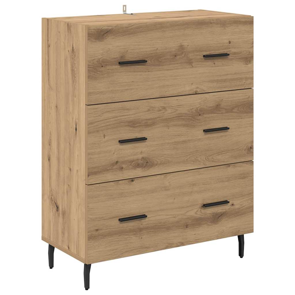 Highboard mit Schubladen 2 pcs Artisan-Eiche Holzwerkstoff
