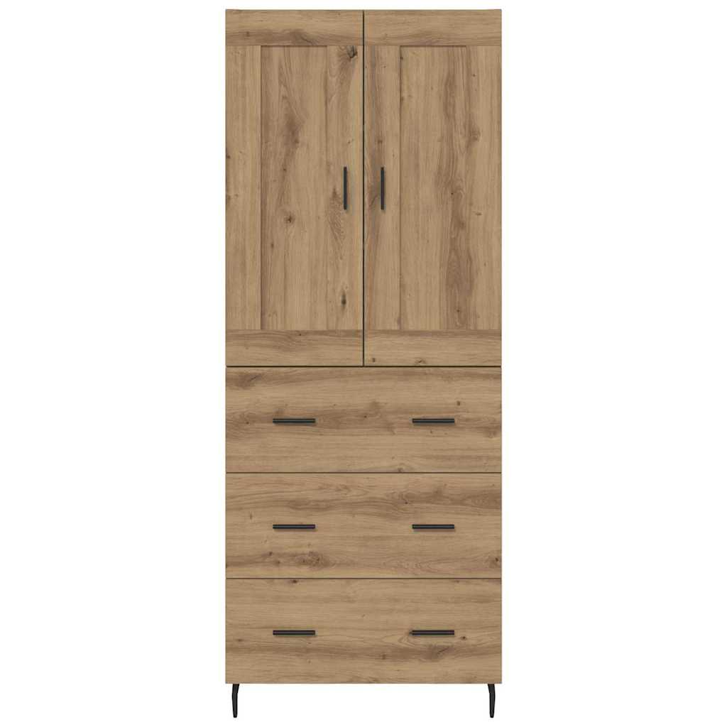 Highboard mit Schubladen 2 pcs Artisan-Eiche Holzwerkstoff