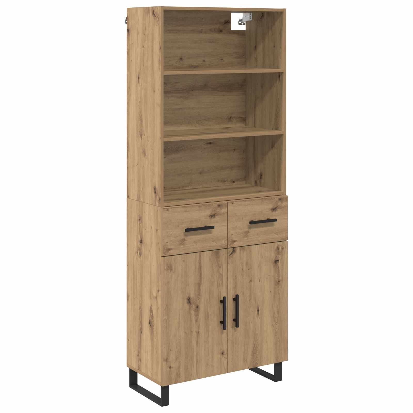 Highboard mit Schubladen 2 pcs Artisan-Eiche Holzwerkstoff