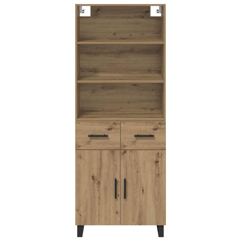 Highboard mit Schubladen 2 pcs Artisan-Eiche Holzwerkstoff
