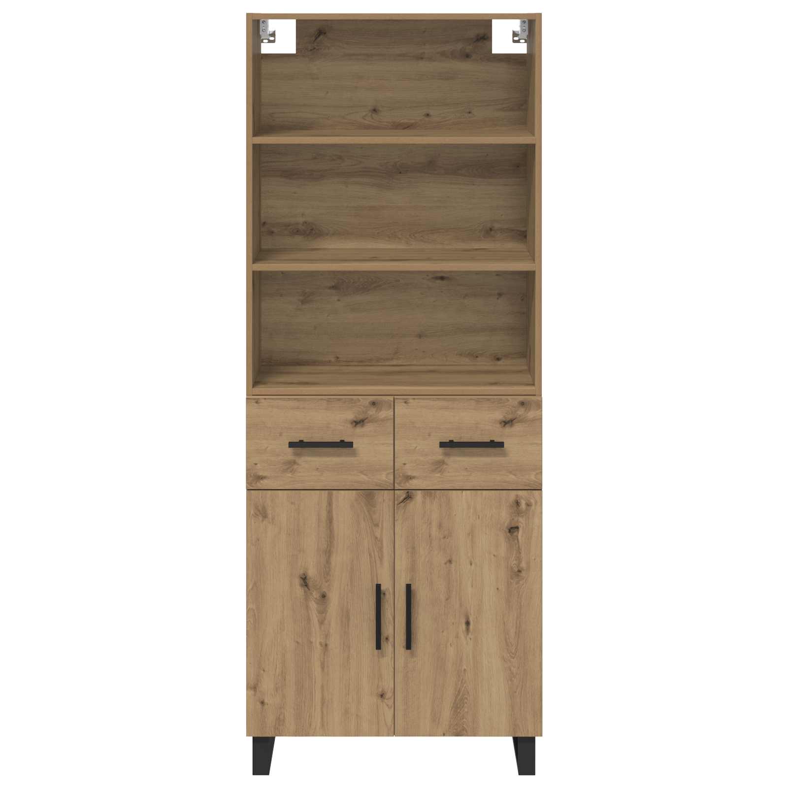 Highboard mit Schubladen 2 pcs Artisan-Eiche Holzwerkstoff