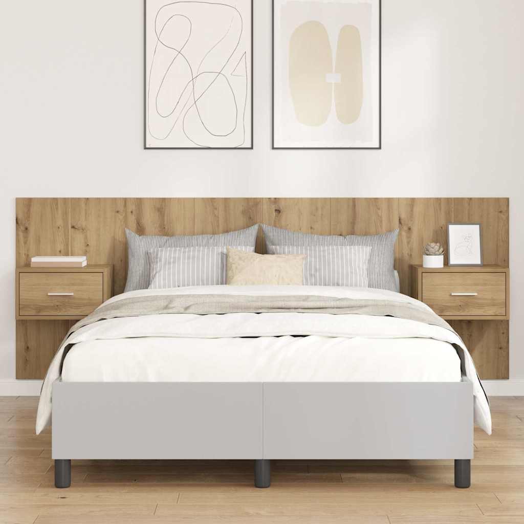 Kopfteil mit Schrank 3 pcs Artisan-Eiche Holzwerkstoff