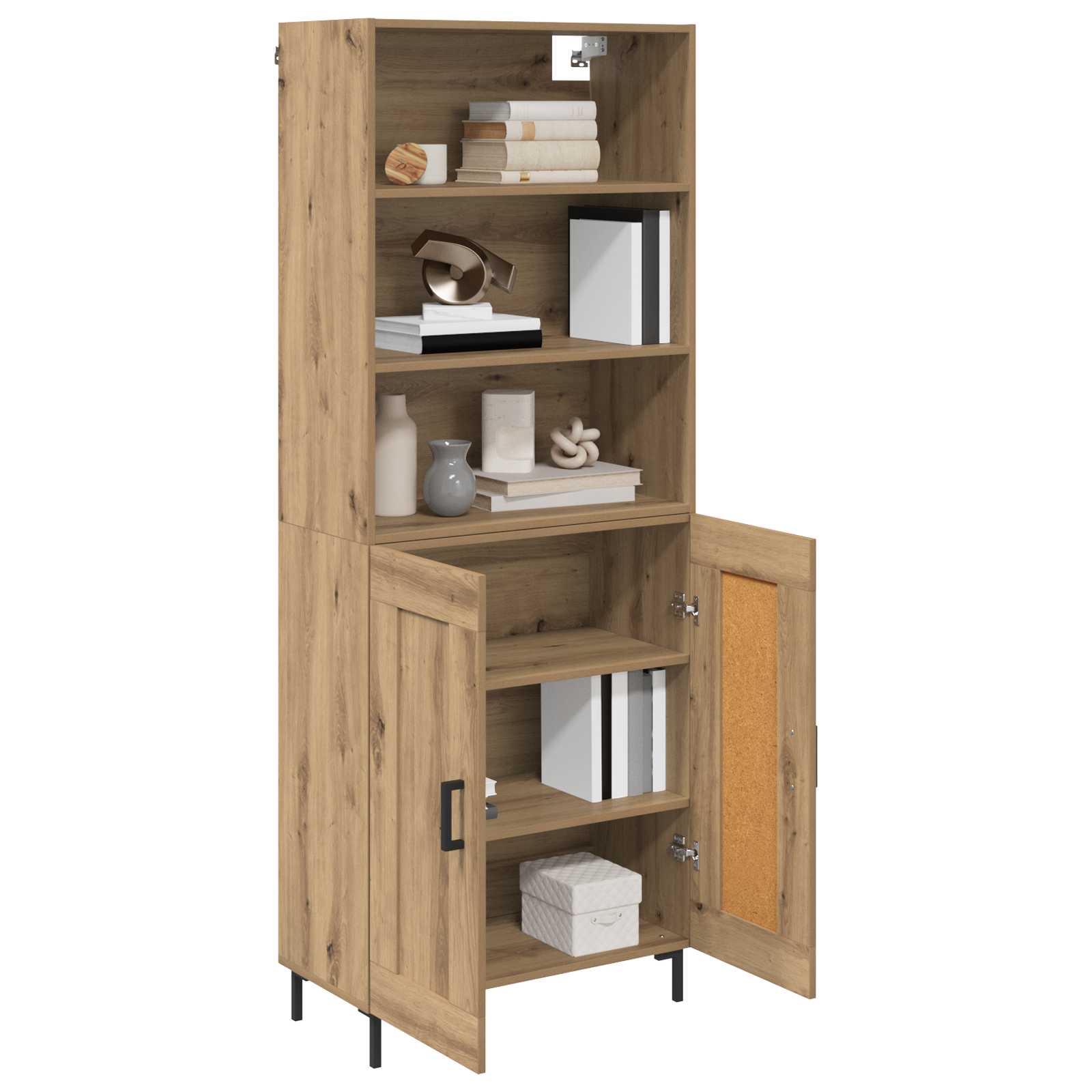 Highboard Artisan-Eiche 69,5 x 34 x 180 cm Holzwerkstoff