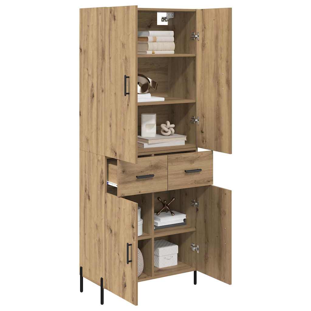 Highboard Artisan-Eiche 69,5 x 34 x 180 cm Holzwerkstoff