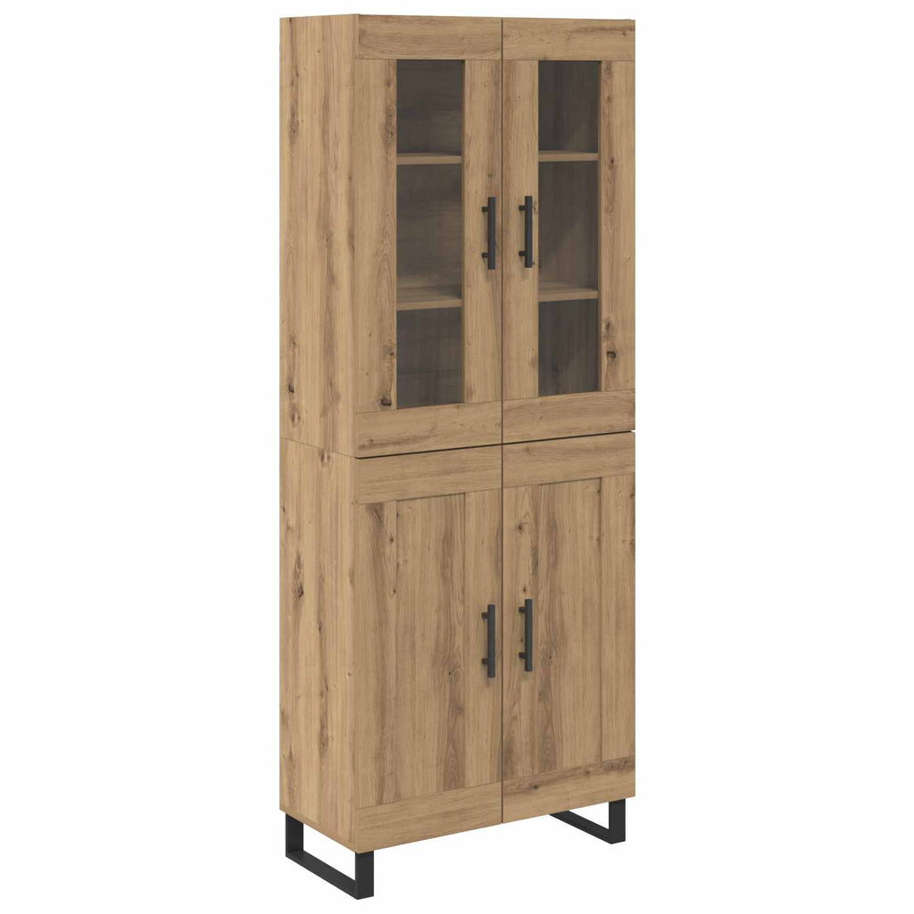 Highboard 2 pcs Artisan-Eiche Holzwerkstoff