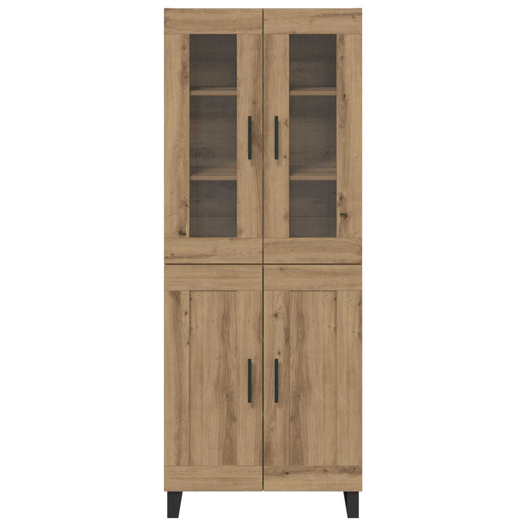 Highboard 2 pcs Artisan-Eiche Holzwerkstoff
