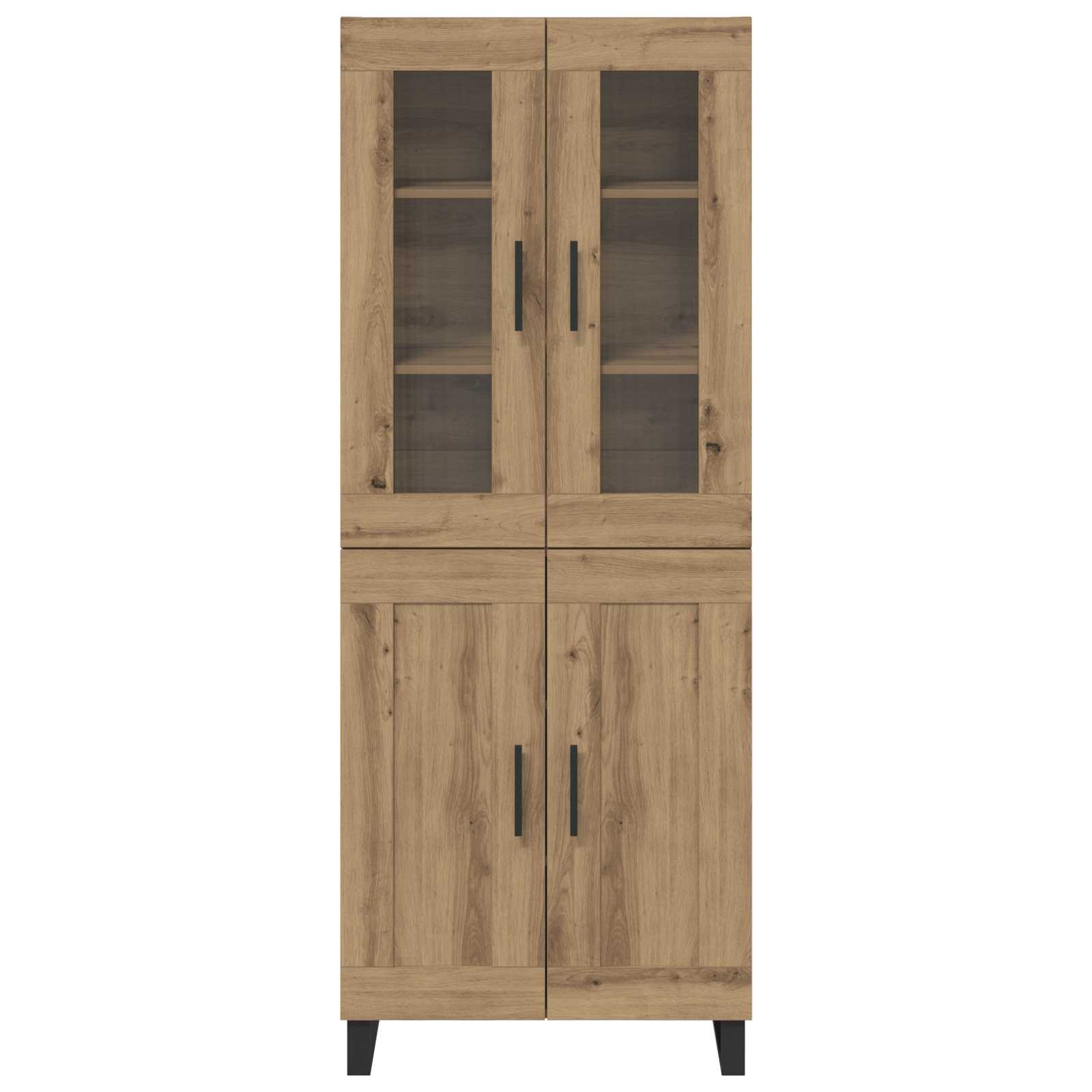 Highboard 2 pcs Artisan-Eiche Holzwerkstoff