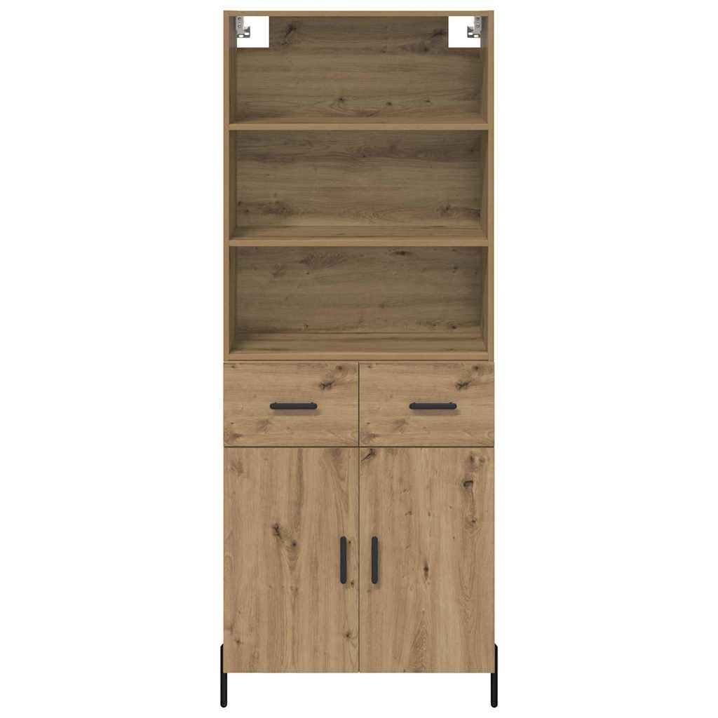 Highboard Artisan-Eiche 69,5 x 32,5 x 180 cm Holzwerkstoff