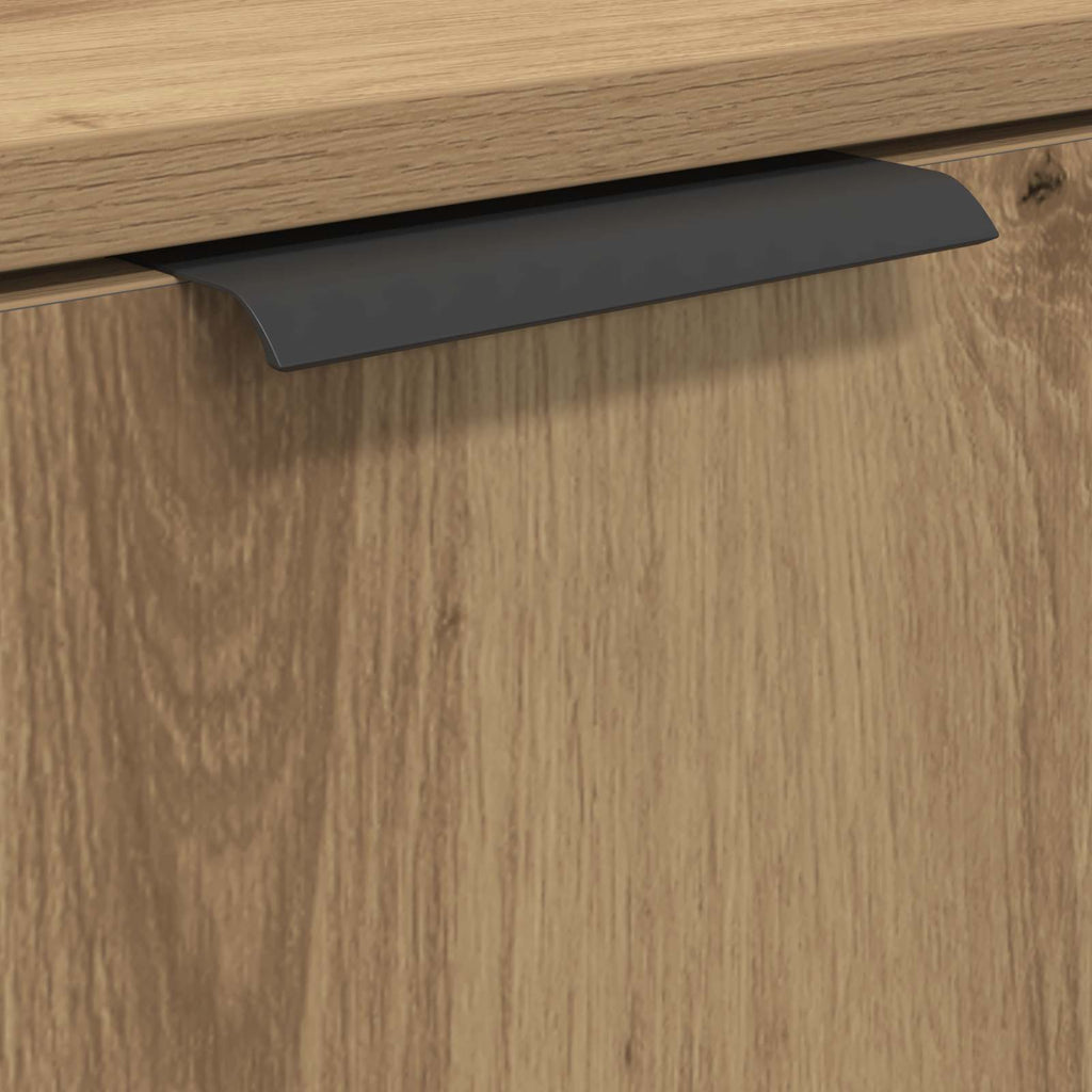 Badezimmermöbel-Set mit Tür 3 pcs Artisan-Eiche Holzwerkstoff