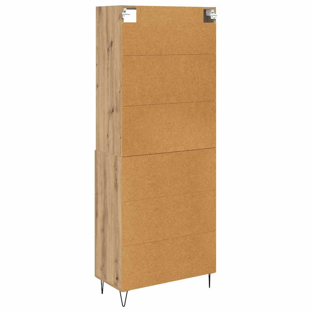 Highboard mit Schubladen 2 pcs Artisan-Eiche Holzwerkstoff