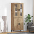 Highboard 2 pcs Artisan-Eiche Holzwerkstoff