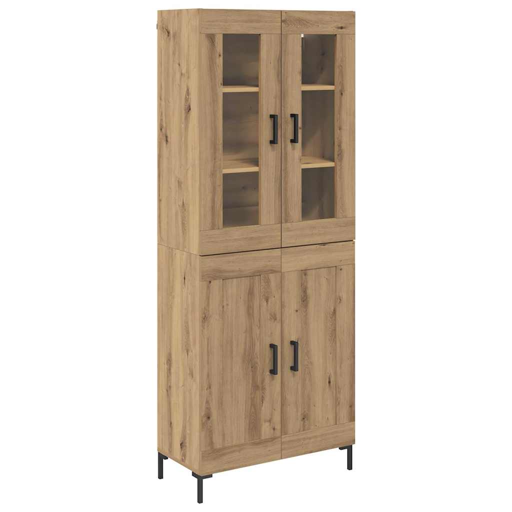 Highboard 2 pcs Artisan-Eiche Holzwerkstoff
