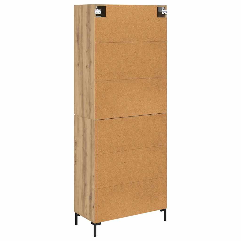 Highboard 2 pcs Artisan-Eiche Holzwerkstoff