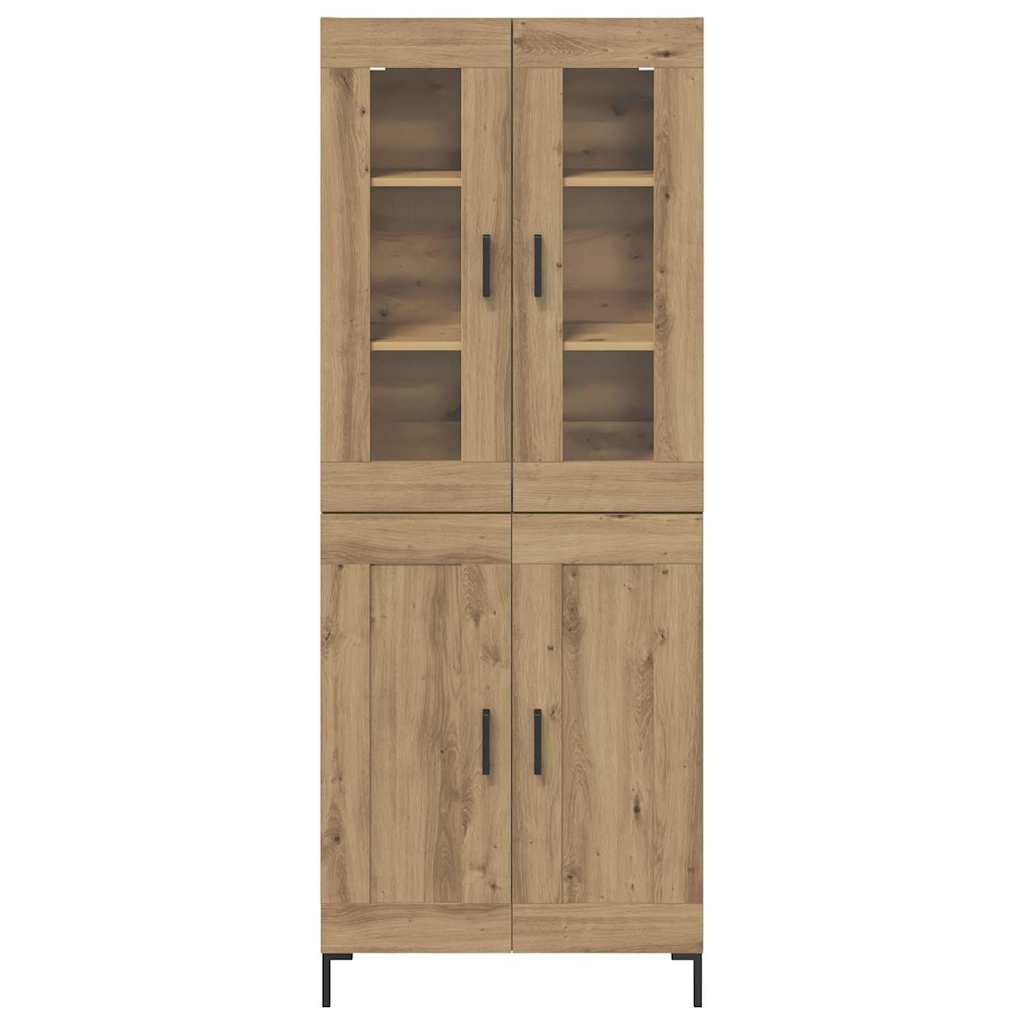 Highboard 2 pcs Artisan-Eiche Holzwerkstoff