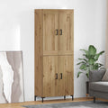 Highboard 2 pcs Artisan-Eiche Holzwerkstoff