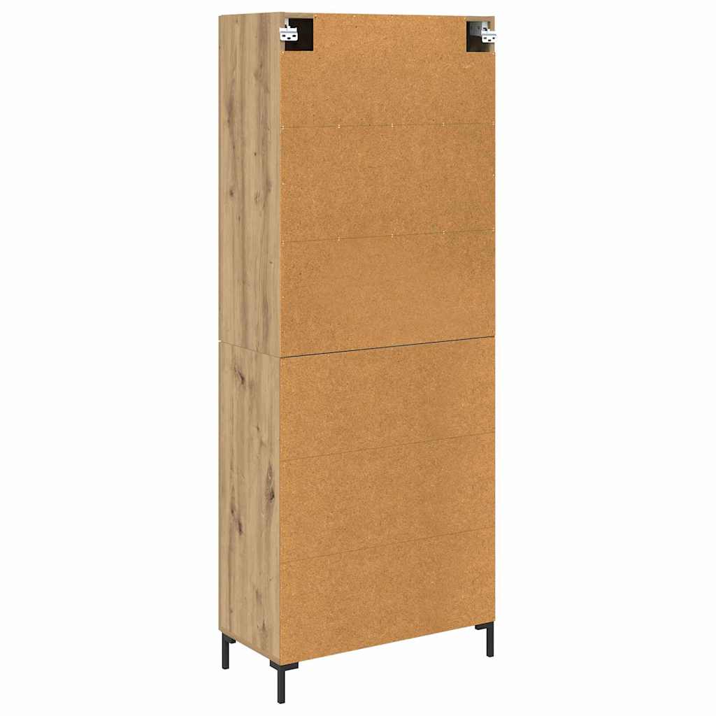 Highboard 2 pcs Artisan-Eiche Holzwerkstoff