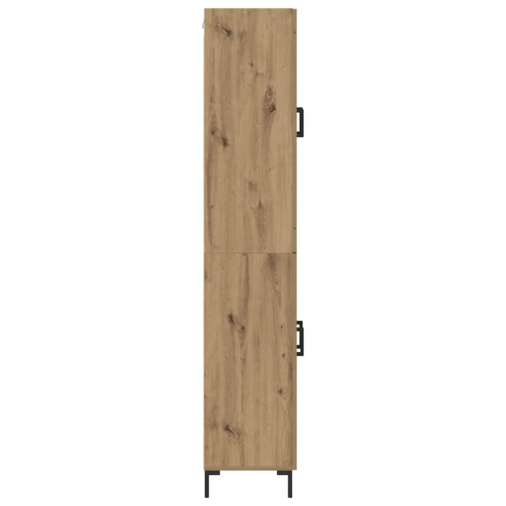 Highboard 2 pcs Artisan-Eiche Holzwerkstoff