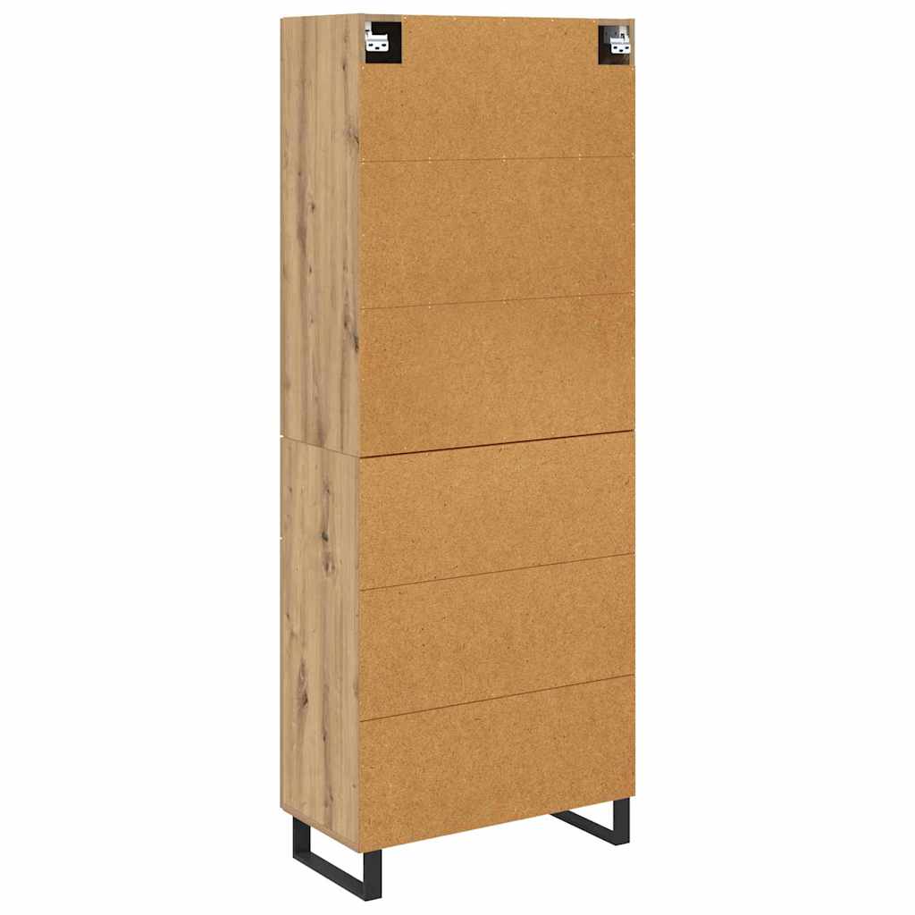 Highboard Artisan-Eiche 69,5 x 34 x 180 cm Holzwerkstoff