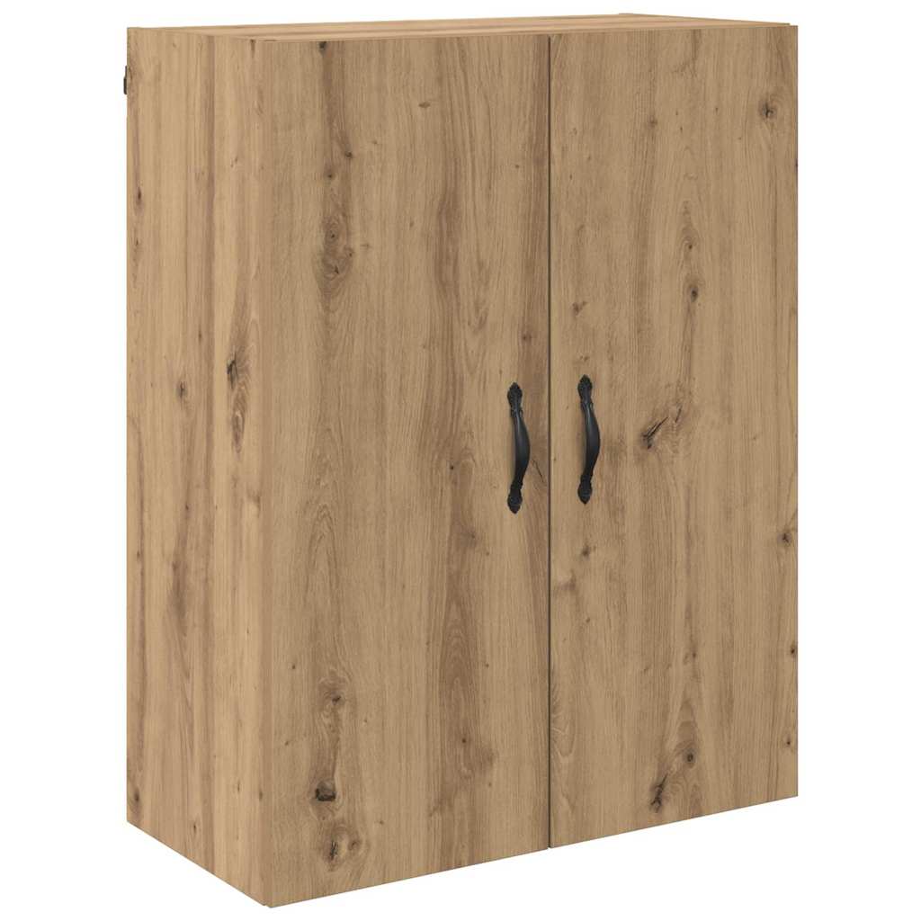 Highboard 2 pcs Artisan-Eiche Ingenieurholz und Glas
