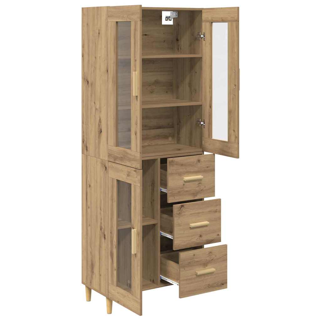 Highboard Artisan-Eiche 69,5 x 34 x 180 cm Holzwerkstoff
