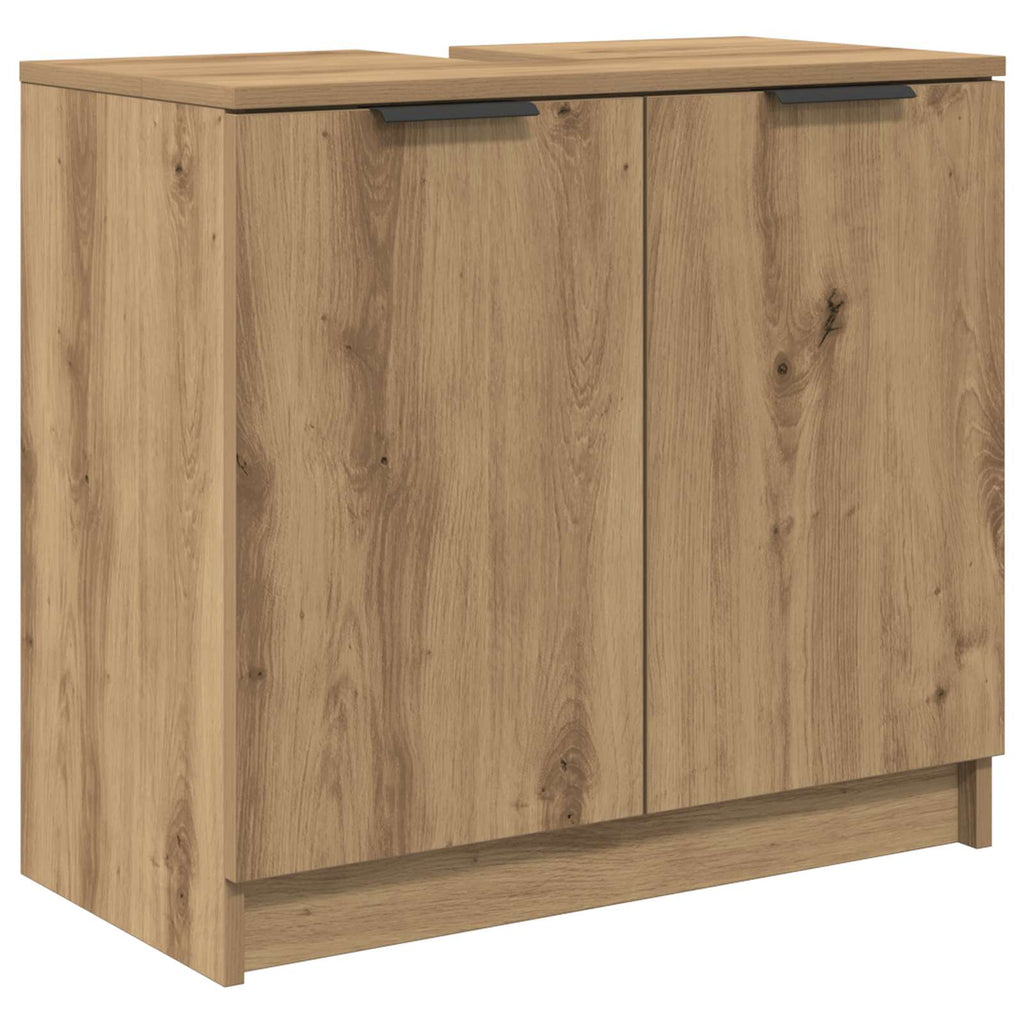 Badezimmermöbel-Set mit Regal 5 pcs Artisan-Eiche Holzwerkstoff