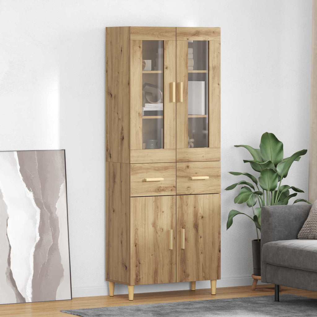 Highboard Artisan-Eiche 69,5 x 34 x 180 cm Holzwerkstoff
