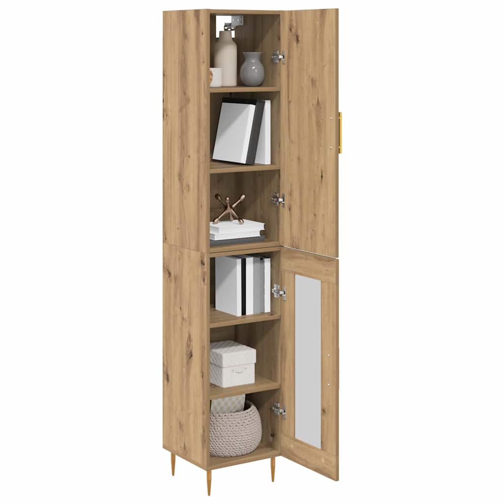 Highboard 2 pcs Artisan-Eiche Holzwerkstoff