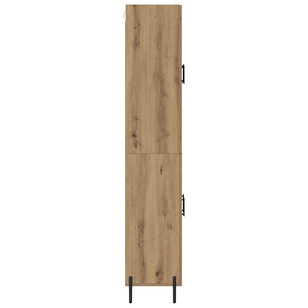 Highboard 2 pcs Artisan-Eiche Holzwerkstoff