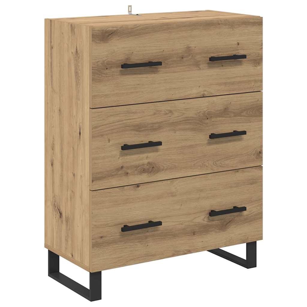 Highboard mit Schubladen 2 pcs Artisan-Eiche Holzwerkstoff