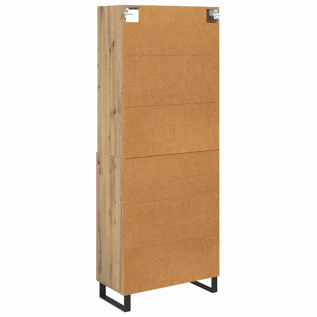 Highboard mit Schubladen 2 pcs Artisan-Eiche Holzwerkstoff